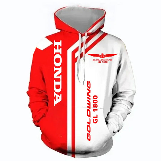 Hoodie Streetwear Fashion Honda Logo 3D Print Men's Hooded Sweatshirt Large Size Outdoor Sport Clothing Honda Racing Suit