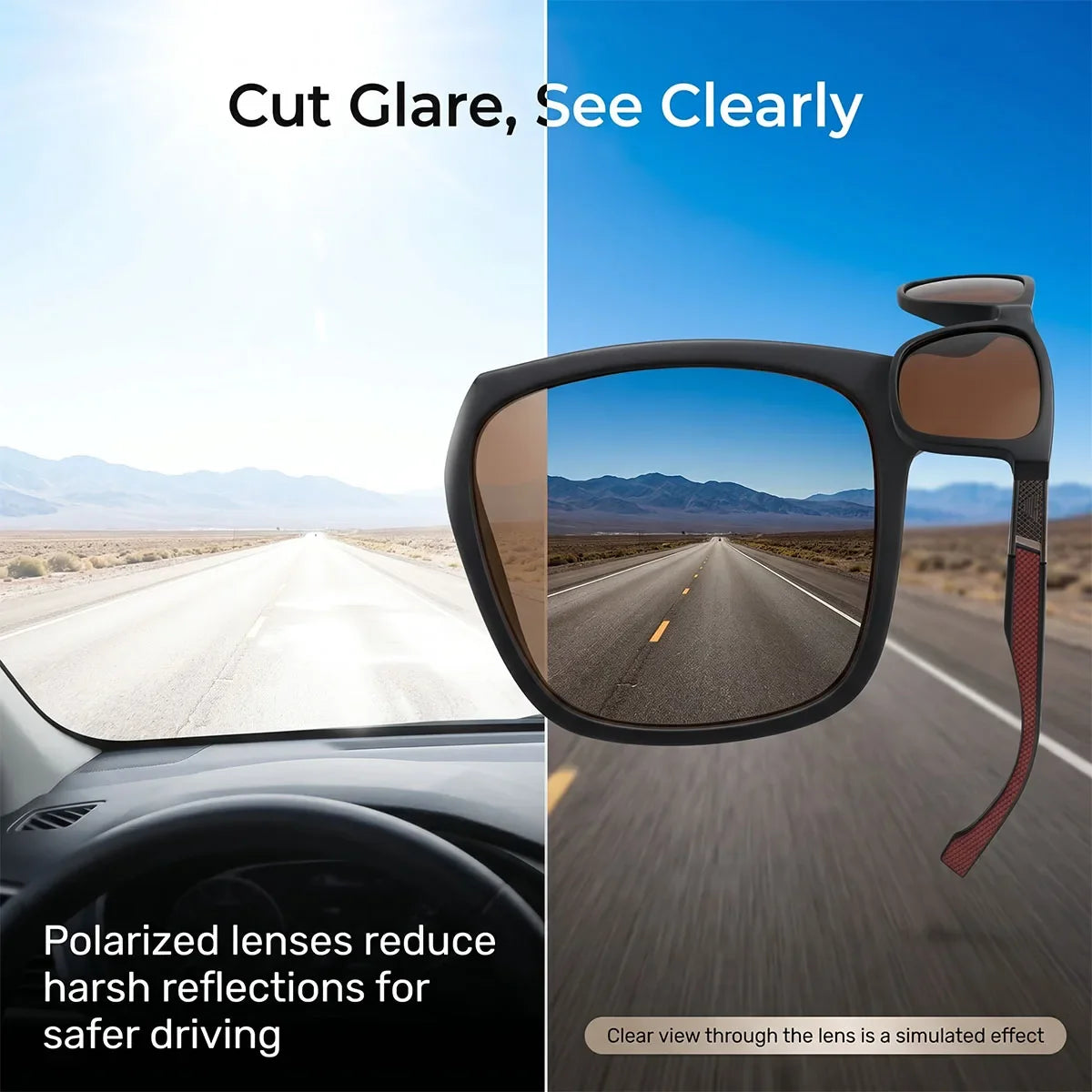 Polarized Square Sunglasses For Men Luxury Square Vintage Retro Fashion Glasses  Gafas De Sol Hombre Polarizadas Alta Calidad