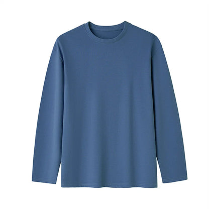New Long Sleeve t shirt for Men Autumn Fashion Cotton Solid Color t-shirts Cozy Streetwear Men's t-shirt 5XL Baggy Korean Trendy