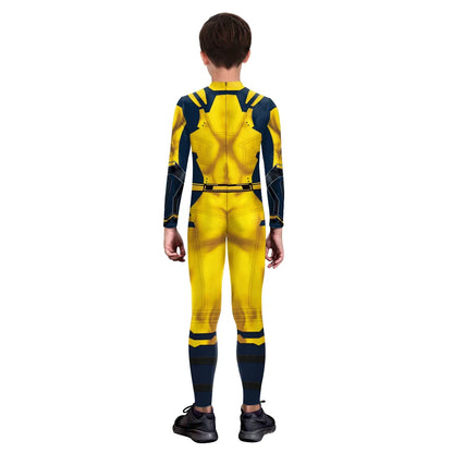 Kids Deadpool Wolverine Cosplay Costume Superhero Boys Girls Superhero Children Halloween Party Bodysuit Elastic Zenti Jumpsuits