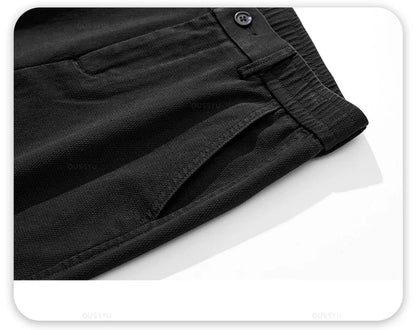 2025 New High Quality Soft Lyocell Fabric Jeans Men Elastic Waist Loose Straight Four Seasons Denim Trousers Male Plus Size 5XL