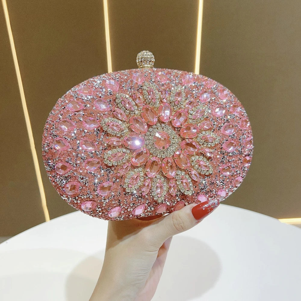 Luxurious Diamond-Encrusted Rhinestone Crossbody Small Handbag Versatile Elegant Women's Fashion Accessory
