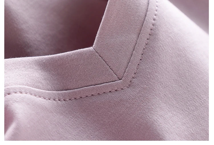 6% Real Silk Cotton Modal Women's T-shirt 2026 Summer Tees Short Sleeve Solid Tee Shirts V-neck Casual Woman Basic T shirt Tops