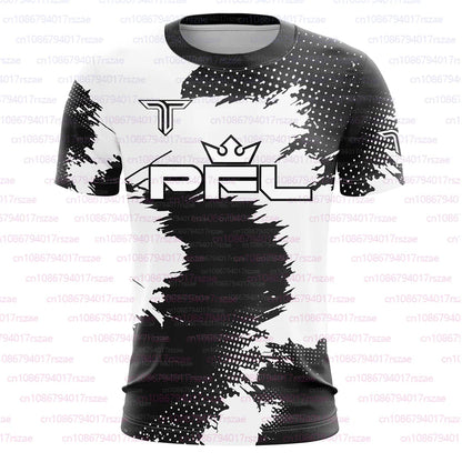 PFL Walk 2025 Boxing Jersey Men Summer Sparring MMA Uniform Clothing Outdoor Sports Short Sleeve Supporter T-Shirt Oversized Top