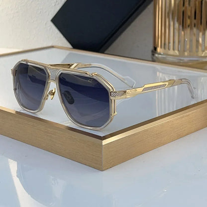 Luxury 0683 Alloy Sunglasses Men Brand Design Women Top Quality Hollow Top Quality Original Irregular Square Classical with Case