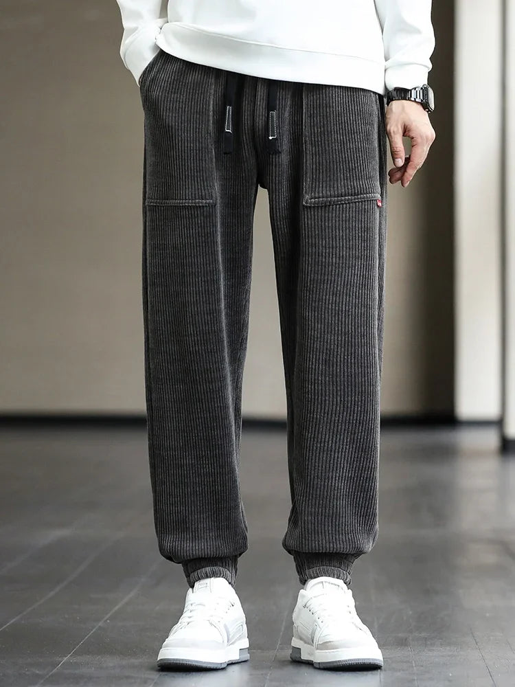 Pants Men Loose Fit Baggy Sweatpants Casual Fashion Streetwear Trend Autumn Winter Harem Joggers Trouser Male Plus SIze