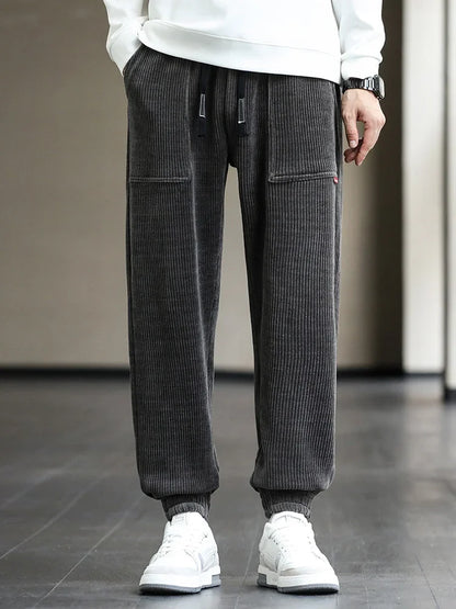 Pants Men Loose Fit Baggy Sweatpants Casual Fashion Streetwear Trend Autumn Winter Harem Joggers Trouser Male Plus SIze
