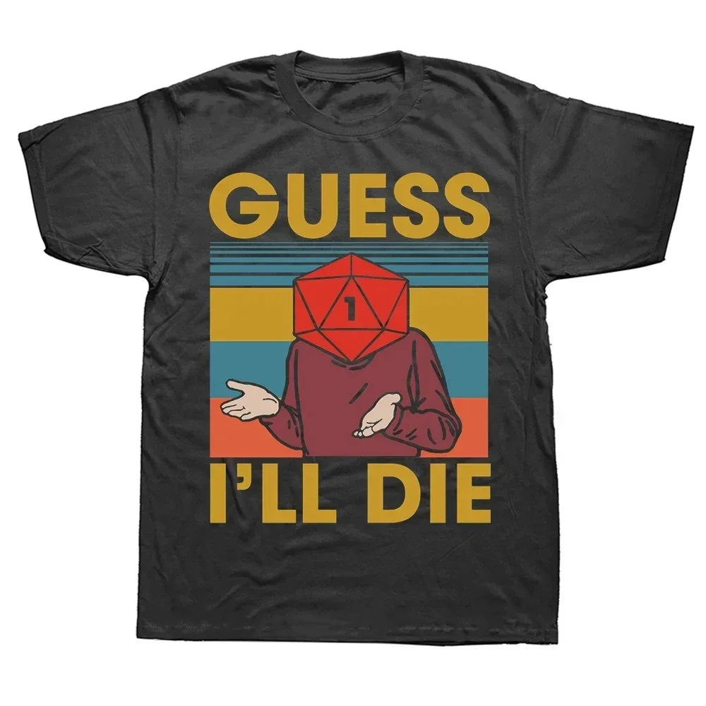 Novelty Dungeon Dragon T Shirts Graphic Streetwear Short Sleeve I Have A Plan D20 Dice Role Playing Game DnD T-shirt Men