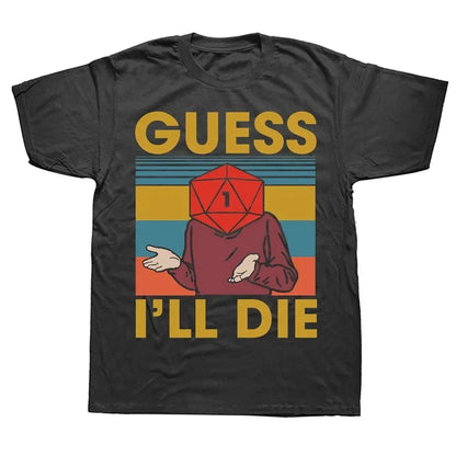 Novelty Dungeon Dragon T Shirts Graphic Streetwear Short Sleeve I Have A Plan D20 Dice Role Playing Game DnD T-shirt Men