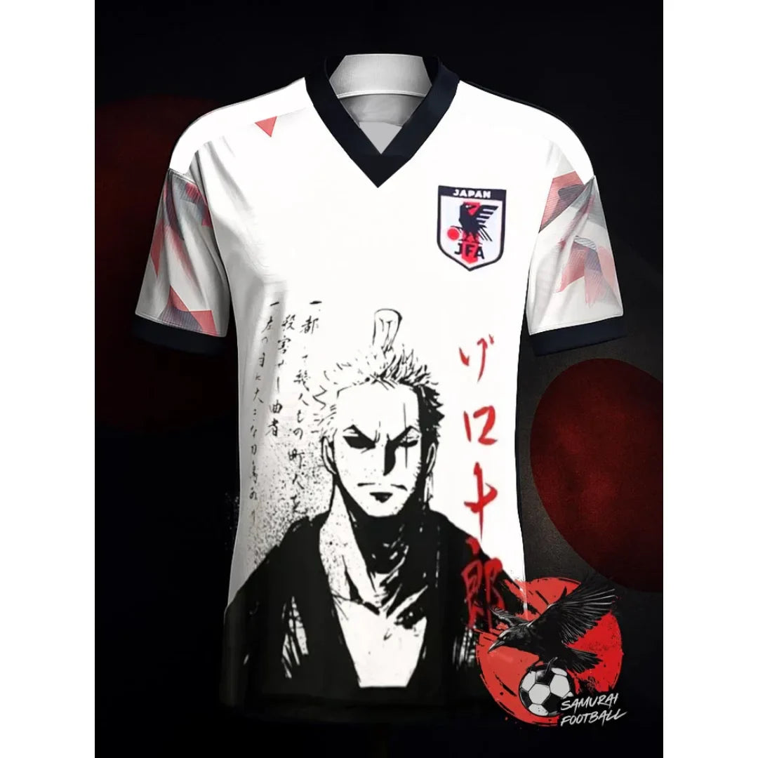 2026 One Piece anime football jersey Japanese samurai football jersey Sports Dry Quickly Men's T-Shirt Kid's Clothing Tee Woman
