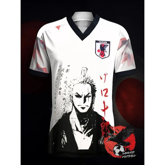 2026 One Piece anime football jersey Japanese samurai football jersey Sports Dry Quickly Men's T-Shirt Kid's Clothing Tee Woman