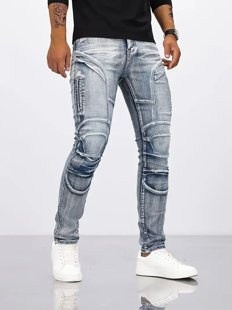 2025 New Motopants leisure motorcycle jeans riding trousers off-road motocross riding pants zipper design Multiple pockets