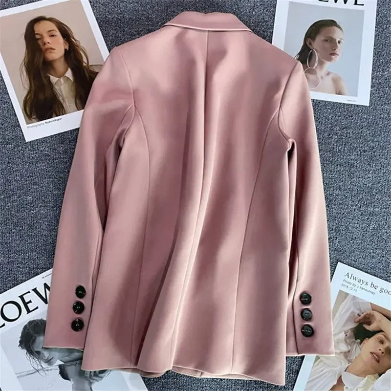 Coats for Women Solid Loose Blazer Woman Spring Autumn Jacket Korean Luxury Clothing In Promotion Outdoor Modern Bags Outerwears