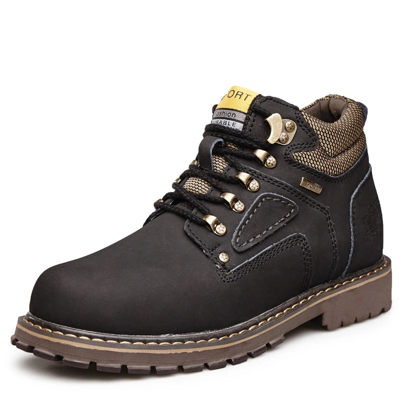 Natural Cow Leather Men’s Women Boots Handmade Retro Winter Autumn Shoes Ankle Snow Boots for Men Top Quality Shoes Dropshipping