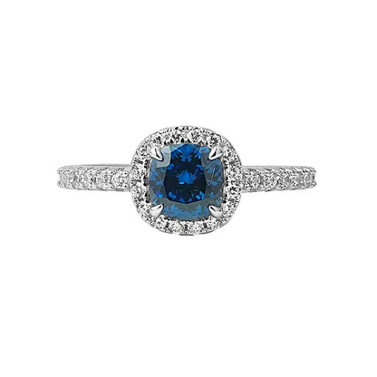 European and American retro princess square 925 silver ring inlaid with high carbon diamonds niche light luxury, daily exquisite