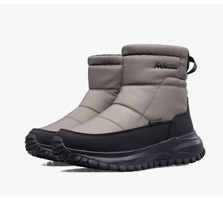 Brand Winter Sneakers Men's Boots Thick Plush Warm Men's Snow Boots Soft Non-Slip Men Ankle Boots Outdoor Waterproof Men's Boots
