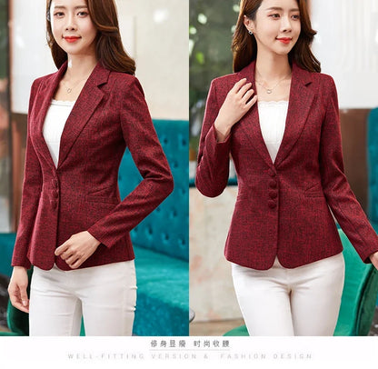 Fashion Women Blazers Jackets Work Office Lady Suit 2025 Slim Single Breasted Business Female Blazer Coats Formal Veste Femme
