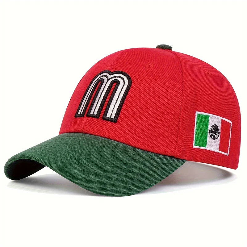 Unisex M Letter Embroidery Baseball Caps Spring Autumn Outdoor Adjustable Casual Hats Sunscreen Hat
