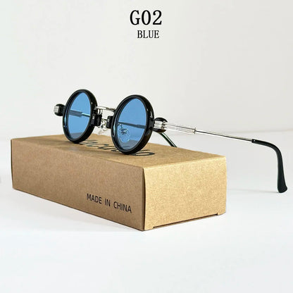 Small Round Punk Sunglass Men Vintage Vacation Steampunk Sunglasses Women Trendy Retro Fashion Glasses Gafas De Sol Hombre Vasos