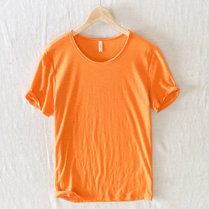 Soft Cotton Short Sleeve O-Neck Summer Men T-shirt Casual Brand Clothing Breathable T shirt Men Italy Style Mens Tshirt Camiseta