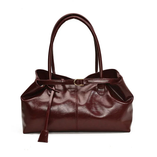 Vintage Handbag for Women Large Capacity 2025 New Underarm Commuting Bag Fashion Female Casual Single Shoulder Tote Bag
