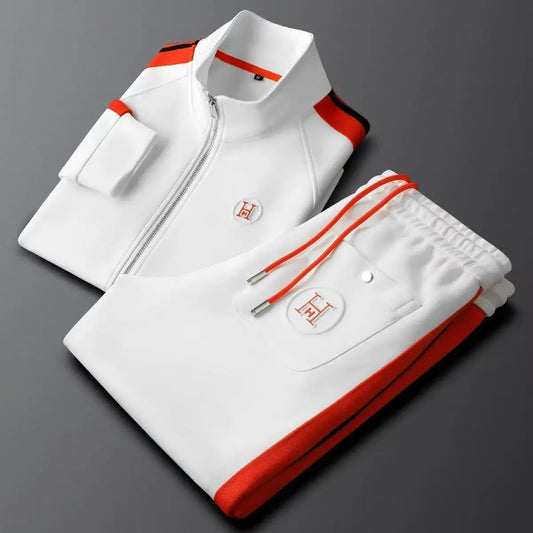 2026 Men Tracksuit Sportswear Set Men's Jacket Trendy ins Embroidered Fashion Men's Jacket Trousers Two-Piece Suit