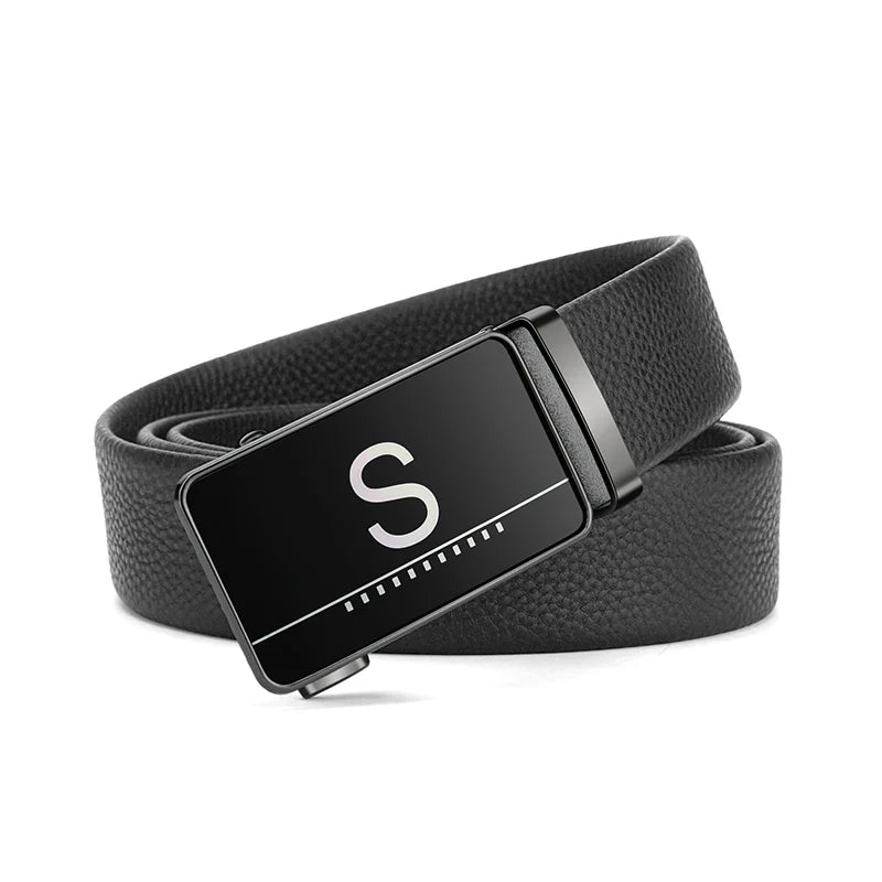 Men's Luxury Designer Belt - Automatic Alloy Buckle with 3.5cm Genuine Leather Belt for Business Suits Casual Belt Men