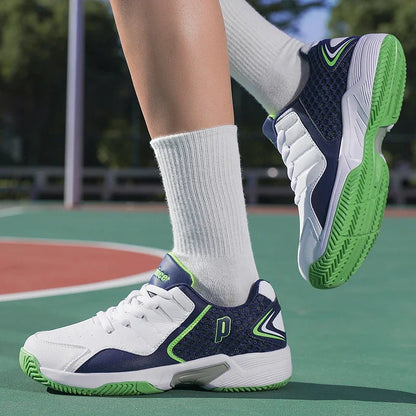 Professional Leather Men Badminton Shoes Couple Anti-Slip Training Sneaker Lightweight Women Tennis Shoes Volleyball Sport Shoes