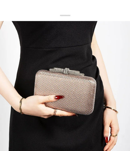Diamond Evening Bag Clutch Silk Fabric New Crossbody Shoulder Fashion Luxury Brand Vip Women's Purses Bags Casual Party Handbag
