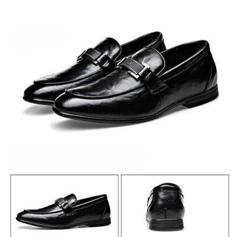 British Style Business Men's Formal Shoes Brown Slip-on Cheap Liquidation Elegant and Classic Leather Casual 39 Social Shoe Male