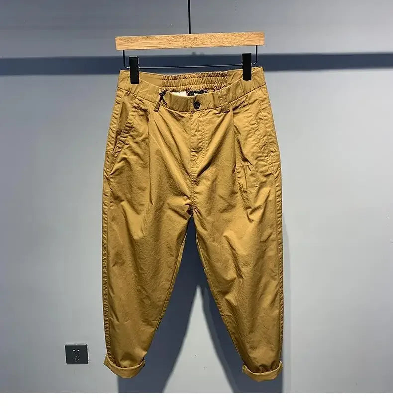 Quick-drying Thin Versatile Solid Color Loose Fashion Harren Long Summer Men's Comfortable Small Feet Casual Pants