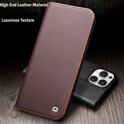 Genuine Leather Flip Case for iPhone 16 Plus Handmade Fashion Cover with Card Slots for iPhone 16 15 14 13 Pro Max 15Pro