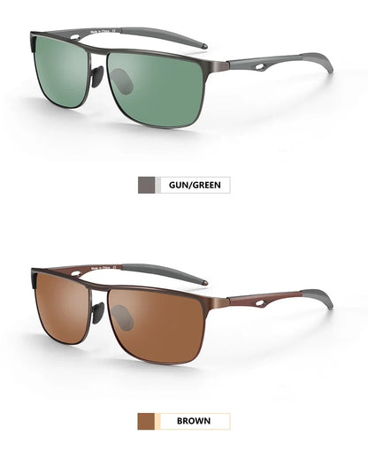 Metal Men Sunglasses Polarized UV400 Protection for Driving Fishing Hiking Golf Everyday Use