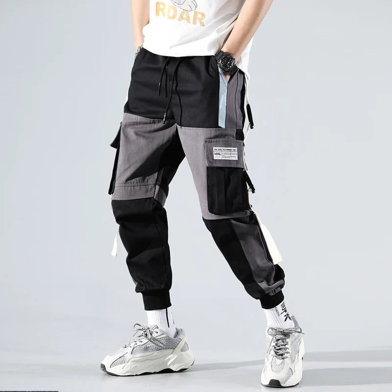 Mens Techwear Sweatpants Y2K Streetwear Jogging Pants Men Hip Hop Street Dance Casual Trousers Vintage Cargo Pant Pantalon Homme