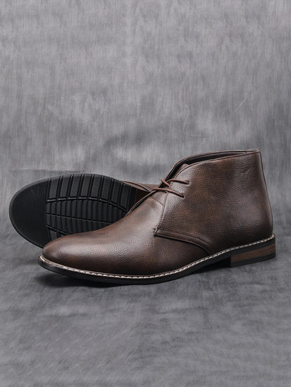 Retro Style Men Boots leather boots Men Ankle Boots #KD581