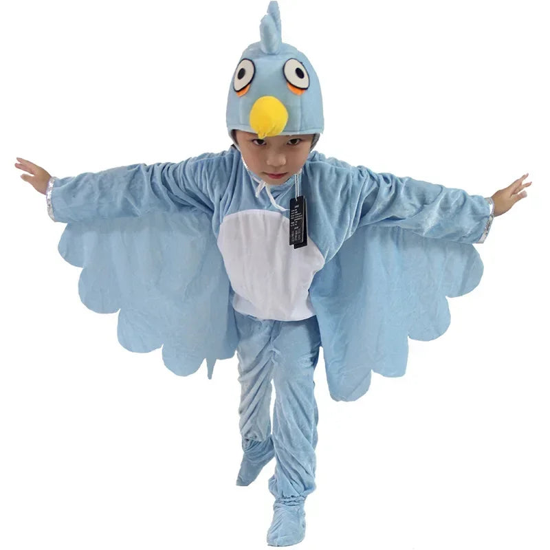 Kids Adults  Animal Bird Oriole Parrot Swallow Eagle Woodpecker Cosplay  Fancy Dress Jumpsuit Costume Gifts Set Halloween