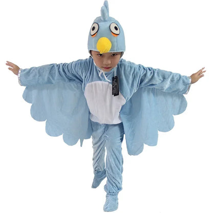 Kids Adults  Animal Bird Oriole Parrot Swallow Eagle Woodpecker Cosplay  Fancy Dress Jumpsuit Costume Gifts Set Halloween