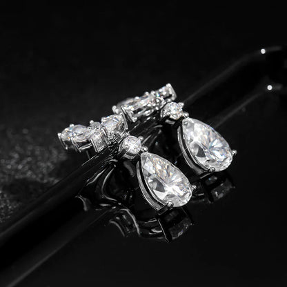 All Moissanite Earrings for Women Wedding Party Luxury Earring Jewelry s925 Sterling Sliver Plated 18k Gold Ear Stud
