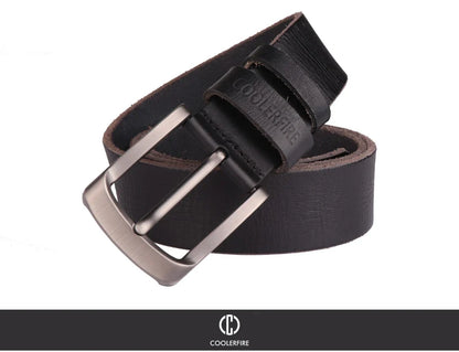 Genuine Leather Belt For Man 100% Real Genuine Cowskin Top Layer Leather Men Belts Designer Fashion High Quality Waistband TM053