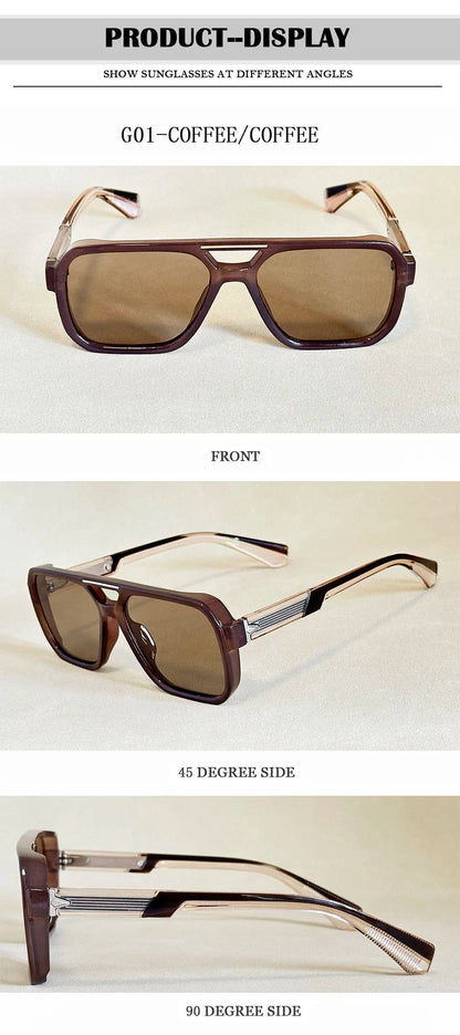 Square Sunglass Men Vacation Fashion Glasses Vintage Sunglasses Women 2025 Gafas De Sol Hombre Lunette Soleil Femme Dropshipping