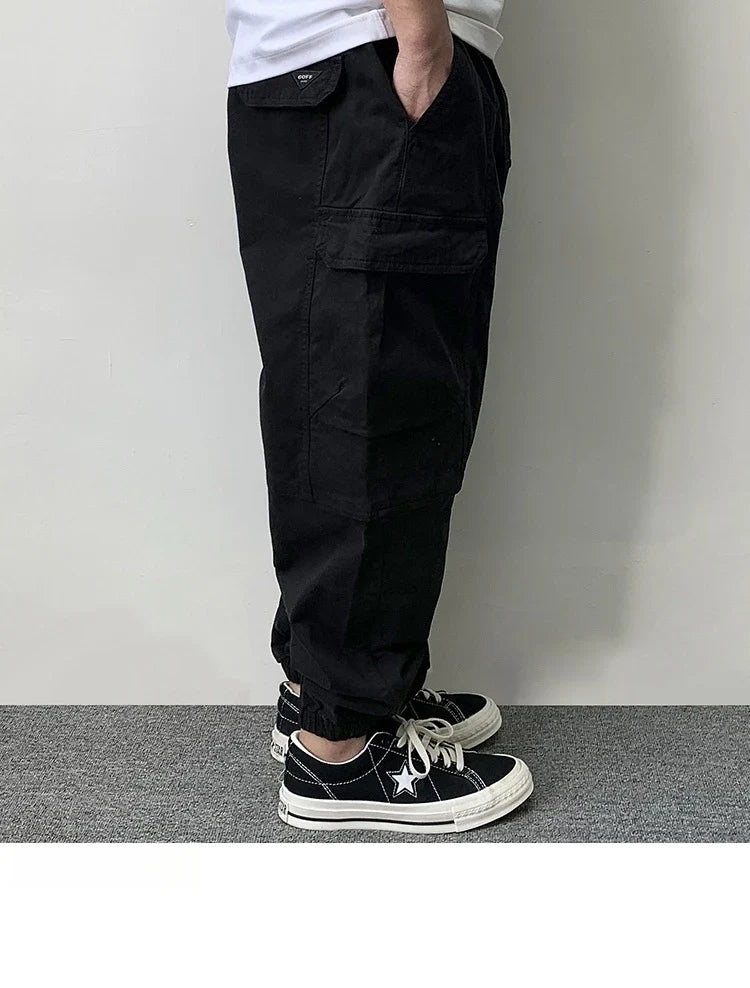 High Quality Cotton Cargo Pants For Men Japanese Streetwear Plus Size Tactical Pants Harajuku Casual Joggers Fashion Trousers