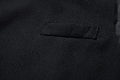 Men's Wedding and Party Vest with Diagonal Front Placket and Single-Button Closure