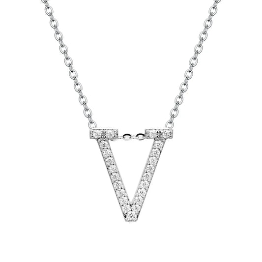 D VVS1 Color Moissanite Letters Necklace Pendant 100% 925 Sterling SIlver for Women Man Fine Jewelry Accessories Gift