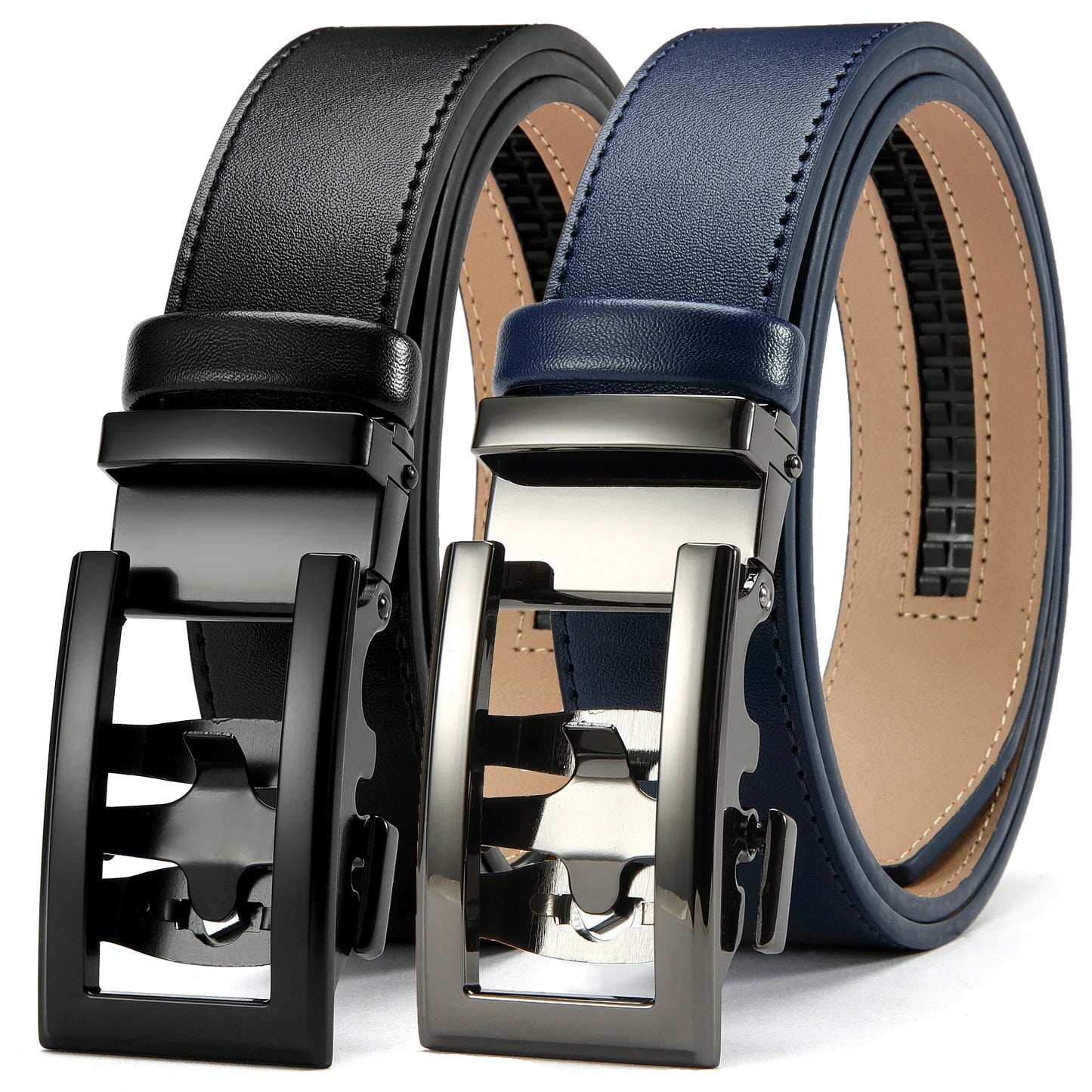 DOOPAI New Mens Belt Hollow Automatic Mens Belt Genuine Leather Luxury Belt  For Men Belt Male Strap Male Metal Automatic Buckle