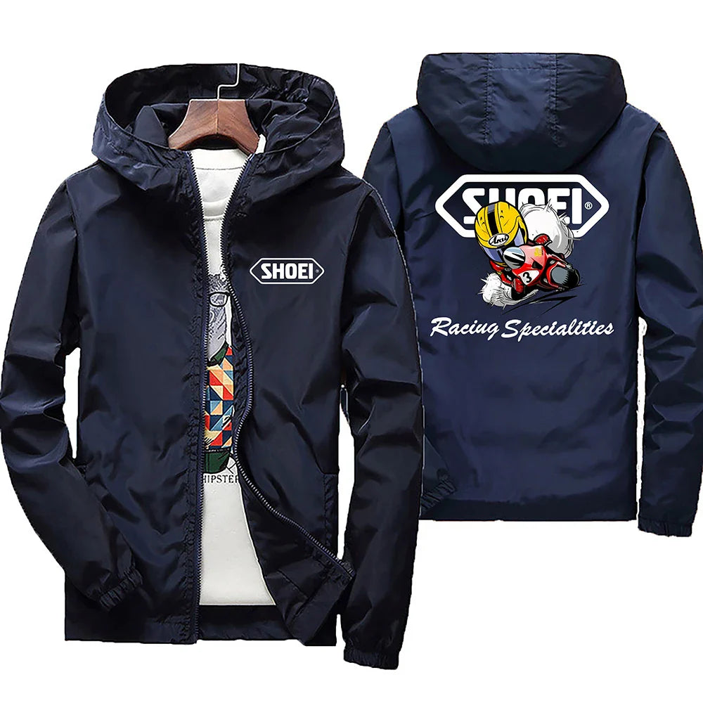 2025 New high-quality men's windproof jacket, large waterproof jacket with mountain and bicycle hood, for spring and autumn