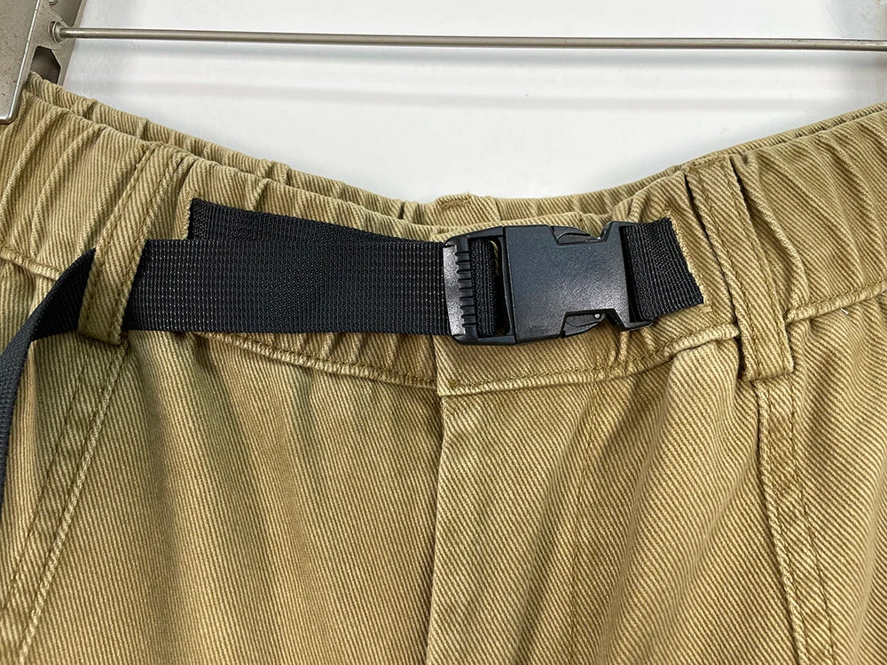 Japanese Streetwear High Quality Long Staple Cotton Twill Cargo Pants Men Harajuku Plus Size Casual Work Pants Baggy Trousers