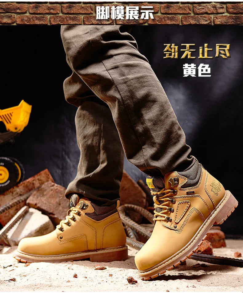 Natural Cow Leather Men’s Women Boots Handmade Retro Winter Autumn Shoes Ankle Snow Boots for Men Top Quality Shoes Dropshipping