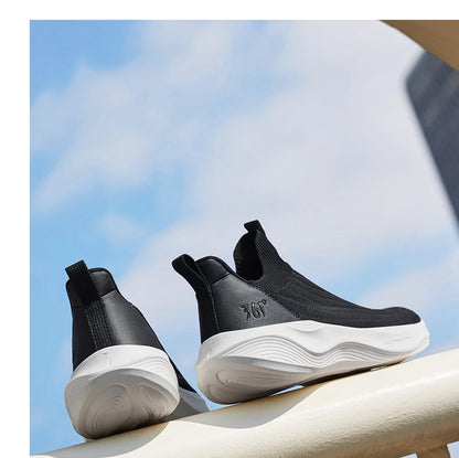 Lightweight Slip-On Men Running Shoes Breathable Mesh Upper Cushion Comfort Soft Soled Male Sneakers 672542215F