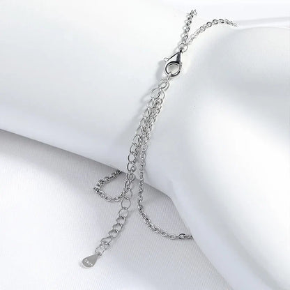 Marquise Cut Bubbles Moissanite Bracelets for Women Adjustable 14-19cm Lab Grown Diamond Chain Pure S925 Silver Jewelry