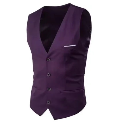 High Quality Men Suit Vest Waistcoat Business Casual Slim Groom Groomsman Wedding Men's Dress Blazer Vests Formal Party Dress